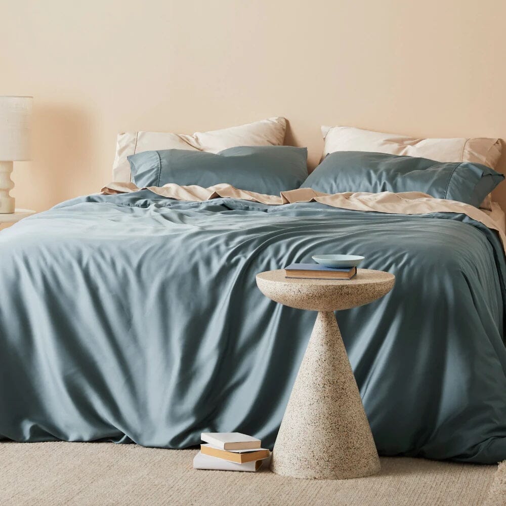 Bamboo Sateen Duvet Cover Duvet Covers Ettitude Full / Queen Sea