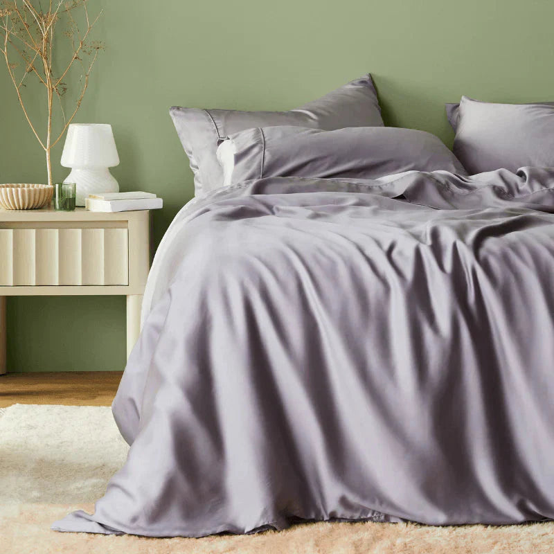 Bamboo Sateen Duvet Cover Duvet Covers Ettitude Taro Full / Queen