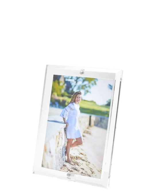 Beveled Clear Acrylic Floater Picture Frame for 4x6 Photo