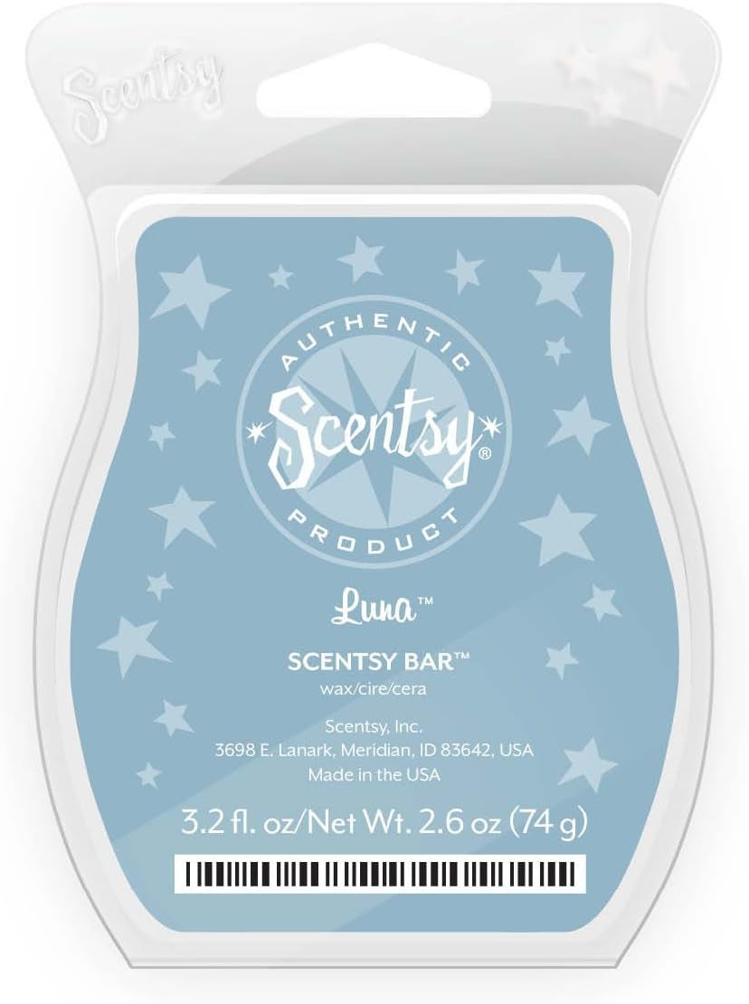 1 X Skinny Dippin' Scentsy Bar Wickless Candle Tart Warmer Wax 3.2 Fl Oz, 8 Squares Home & Garden > Decor > Home Fragrances > Wax Tarts Scentsy Luna