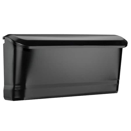 Wall Mount Mailbox Galvanized Steel Corrosion Resistant, Black