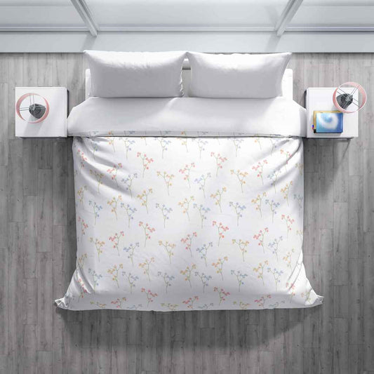 *NEW* Ultrasoft Lightweight Silky Smooth - Blue Pink Orange Wildflowers Duvet Cover