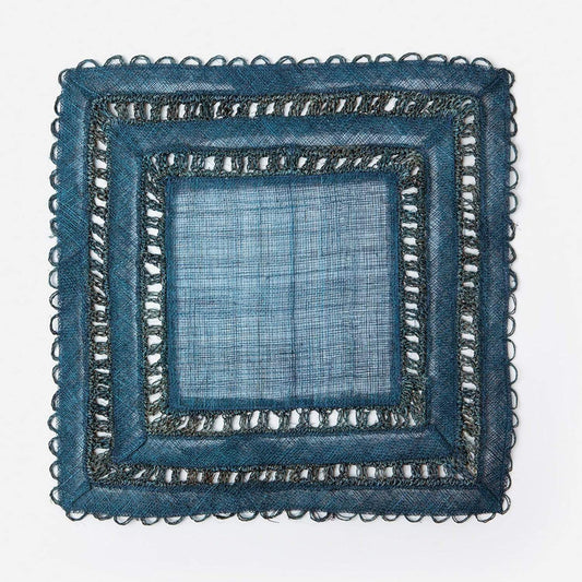Blue Pheasant Carmine Placemat (Pack of 4) - Deep Blue Pillow & Decor