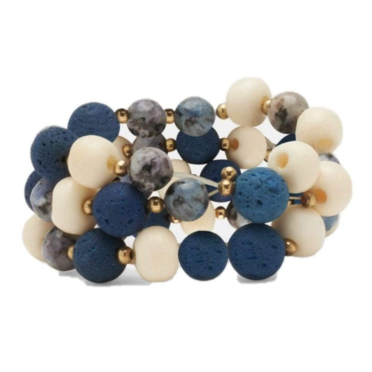 Blue Pheasant Nicole Deep Blue Mix Napkin Rings Decor