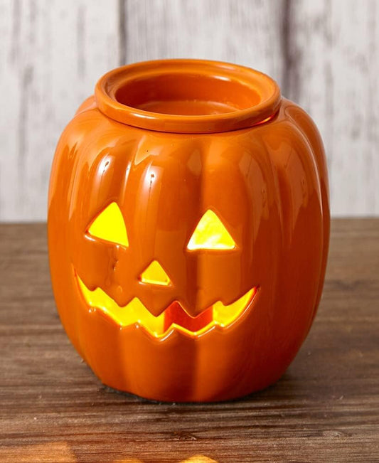 The Lakeside Collection Halloween Plug-In Wax Aroma and Fragrance Tart Warmer - Pumpkin - Orange