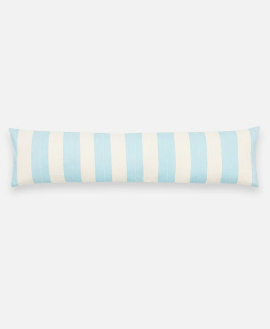 Cabana Stripe XL Lumbar Pillow Lumbar Pillows Anchal Cloud Blue