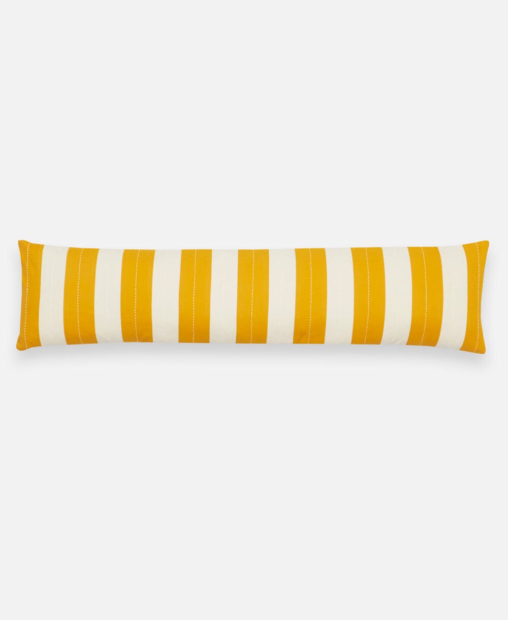 Cabana Stripe XL Lumbar Pillow Lumbar Pillows Anchal Mustard