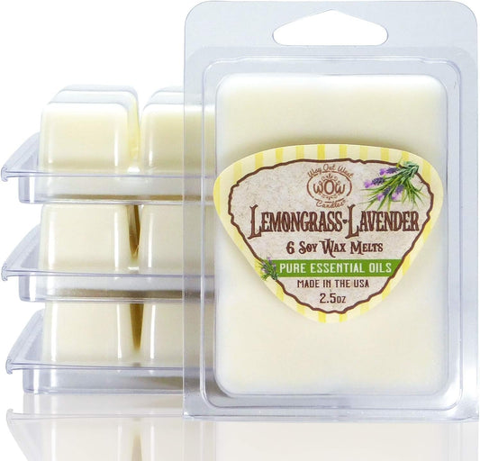 Way Out West Candles Scented Wax Melts for Wax Warmers - Highly Fragrant Air Freshener - 4 Pack Set of 6 Melt Cubes with Essential Oils - Made in USA (4, Eucalyptus Mint) Home & Garden > Decor > Home Fragrances > Wax Tarts Ocotillo Southwest Lemongrass-lavender 4
