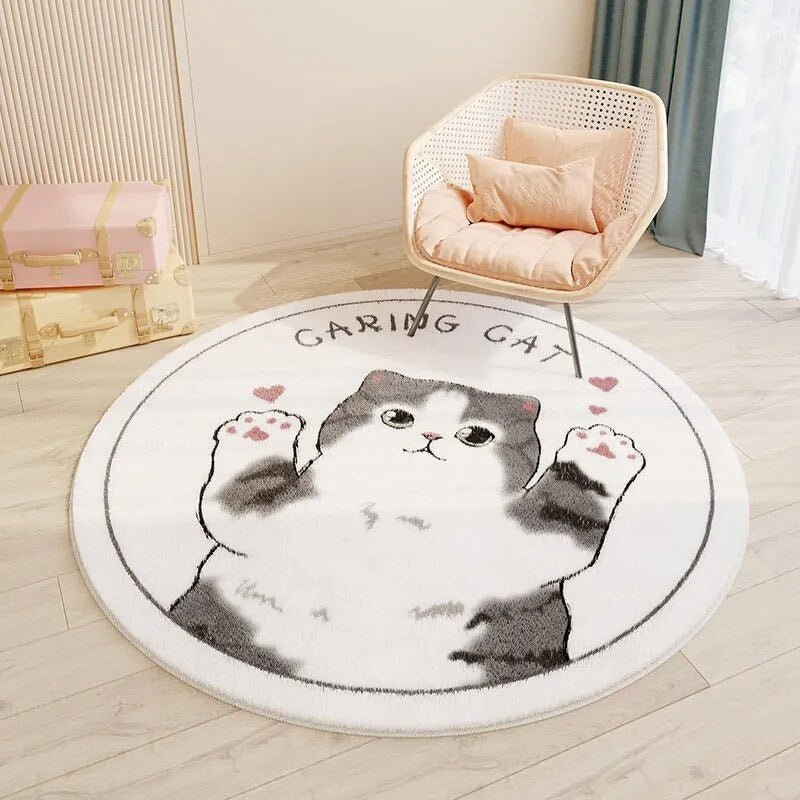Children's Round Cartoon Bedroom Rug - The House Of BLOC