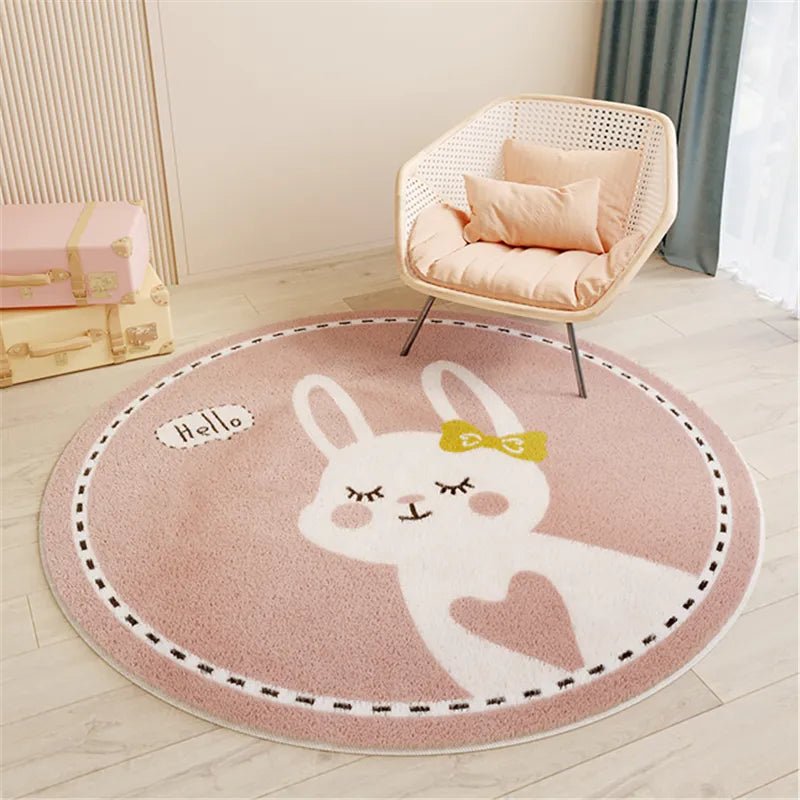 Children's Round Cartoon Bedroom Rug - The House Of BLOC