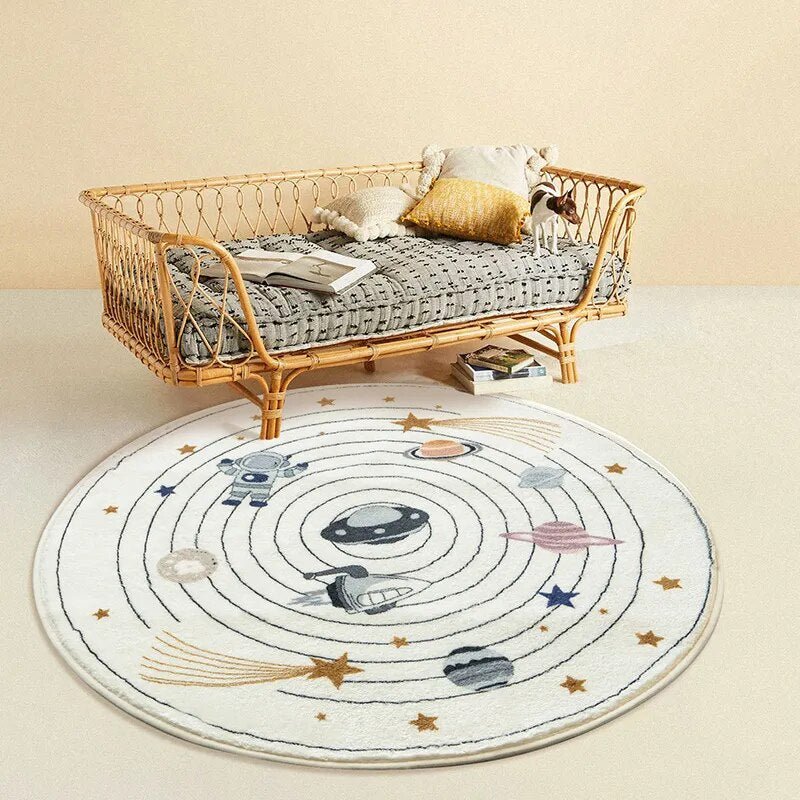 Children's Round Cartoon Bedroom Rug - The House Of BLOC
