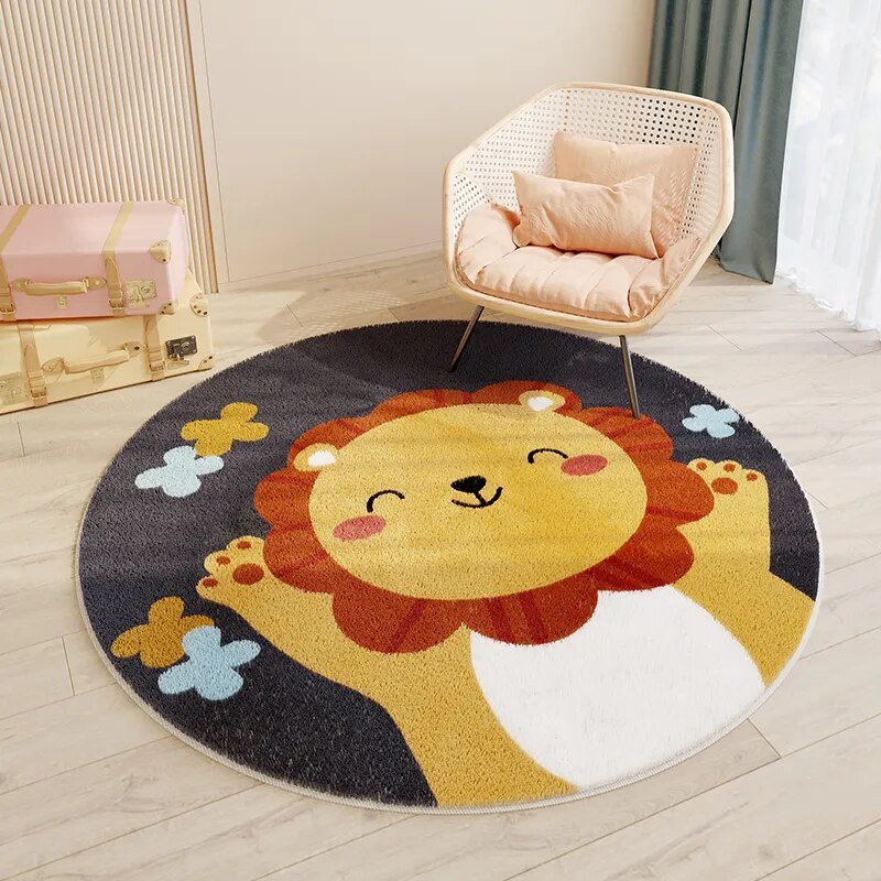 Children's Round Cartoon Bedroom Rug - The House Of BLOC