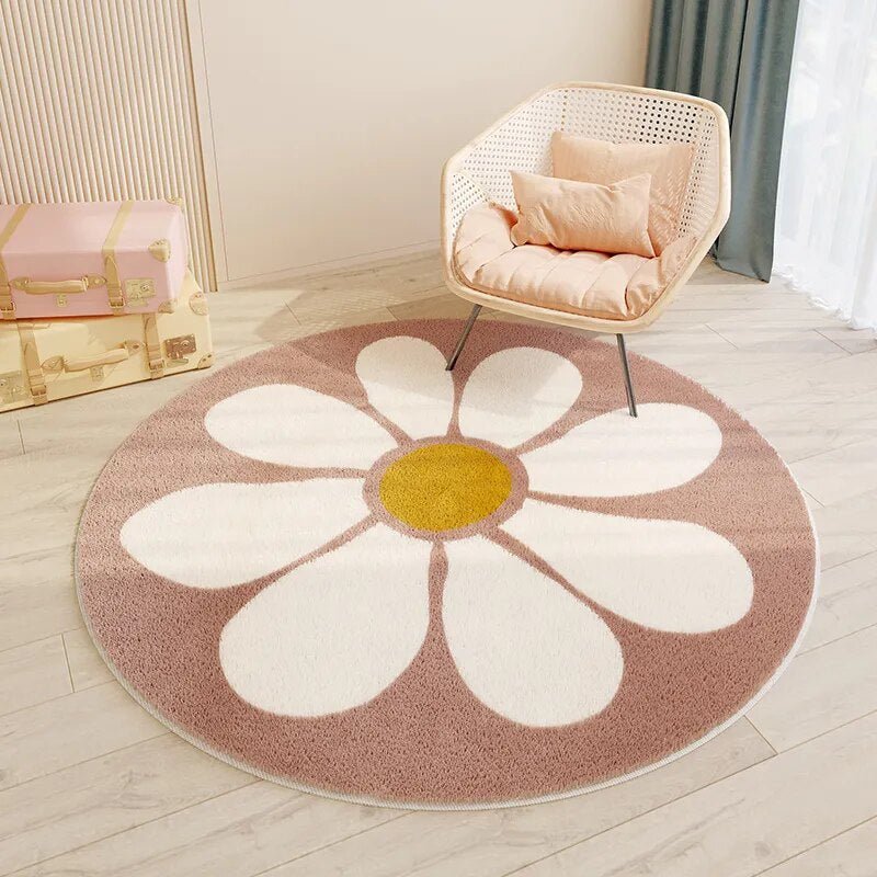Children's Round Cartoon Bedroom Rug - The House Of BLOC