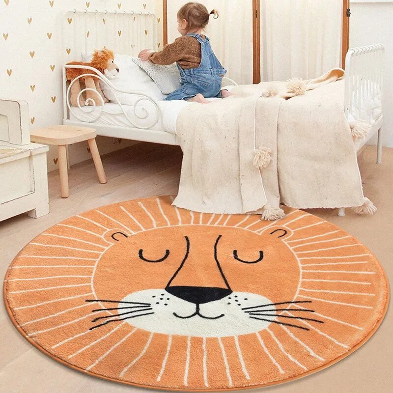 Children's Round Cartoon Bedroom Rug - The House Of BLOC