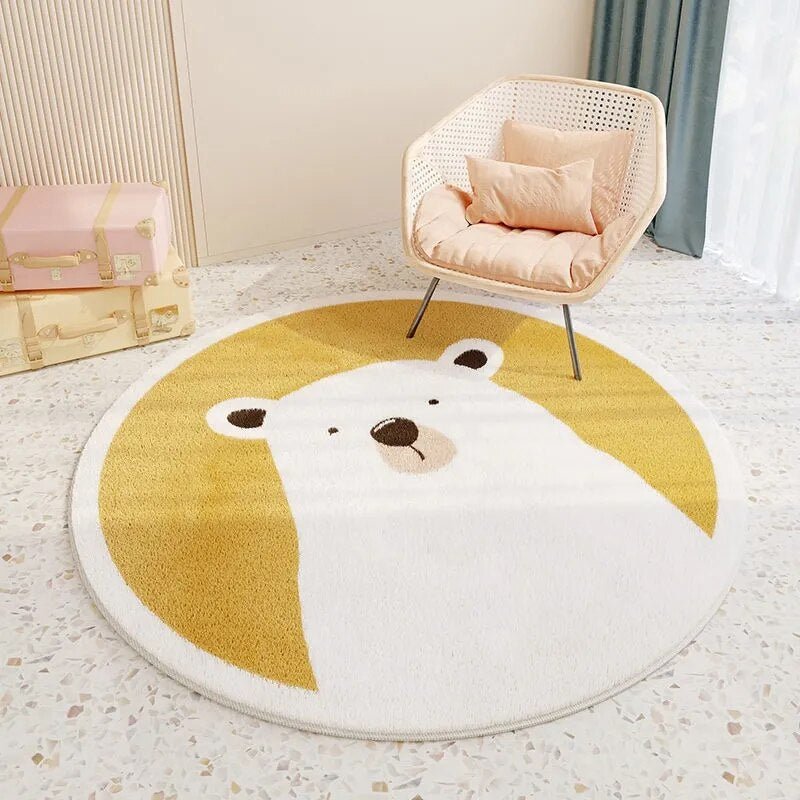 Children's Round Cartoon Bedroom Rug - The House Of BLOC