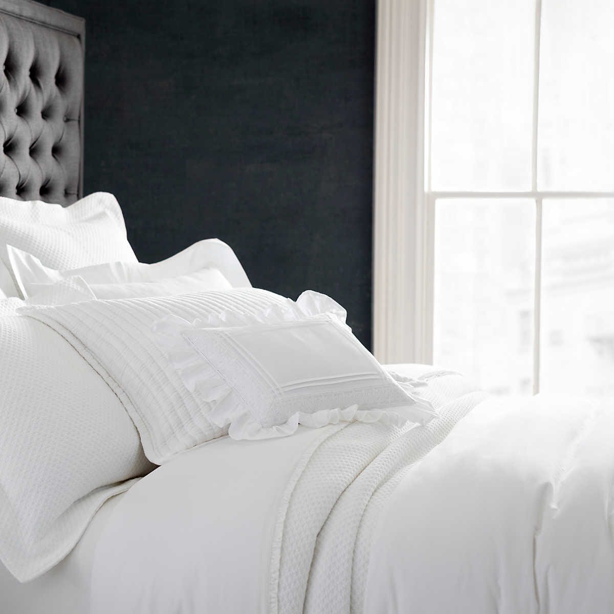 Classic Hemstitch White Duvet Cover