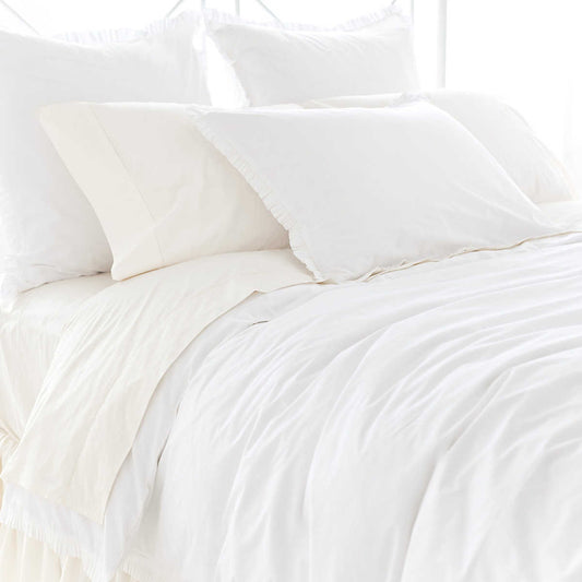 Classic Ruffle White Duvet Cover