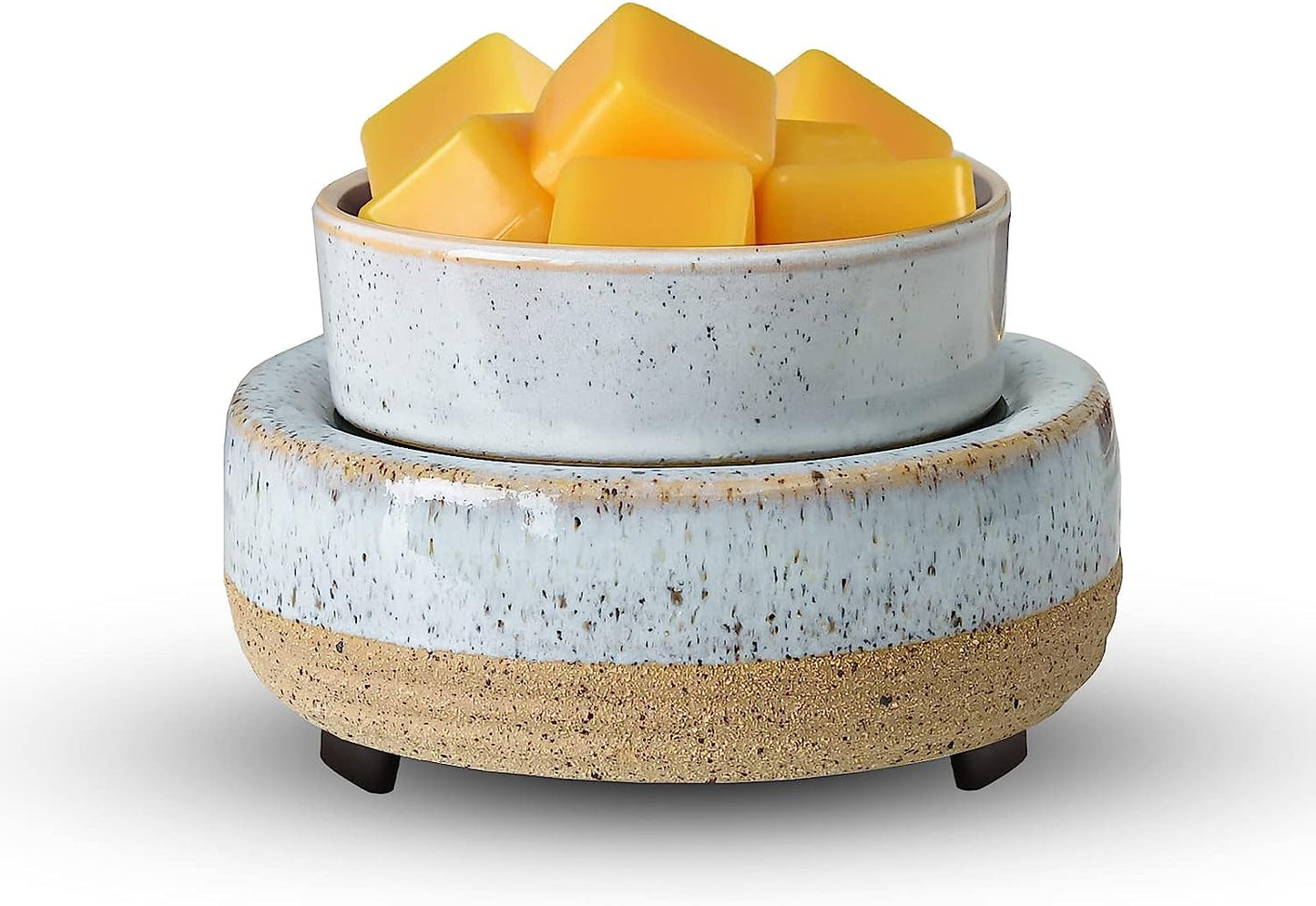Ceramic Wax Warmer,Wax Melt Warmer,Wax Melter for Scented Wax, Jar Candles or Essential Oil, Candle Wax Burner Gifts for Spa Home Office Women Home & Garden > Decor > Home Fragrances > Wax Tarts Tepaken Grey Brown