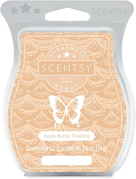 Scentsy Apple Butter Frosting Bar Wickless Candle Tart Warmer Wax, 8 Squares