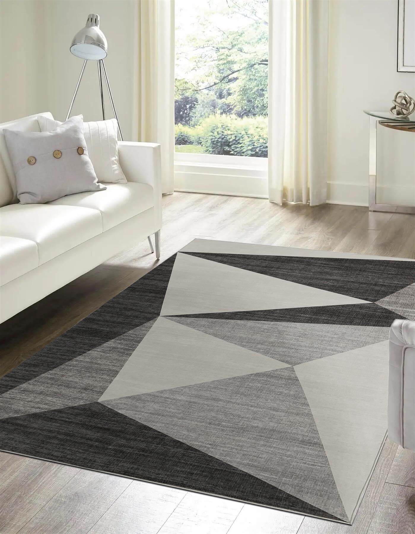 Tokyo Geo Grey Rug