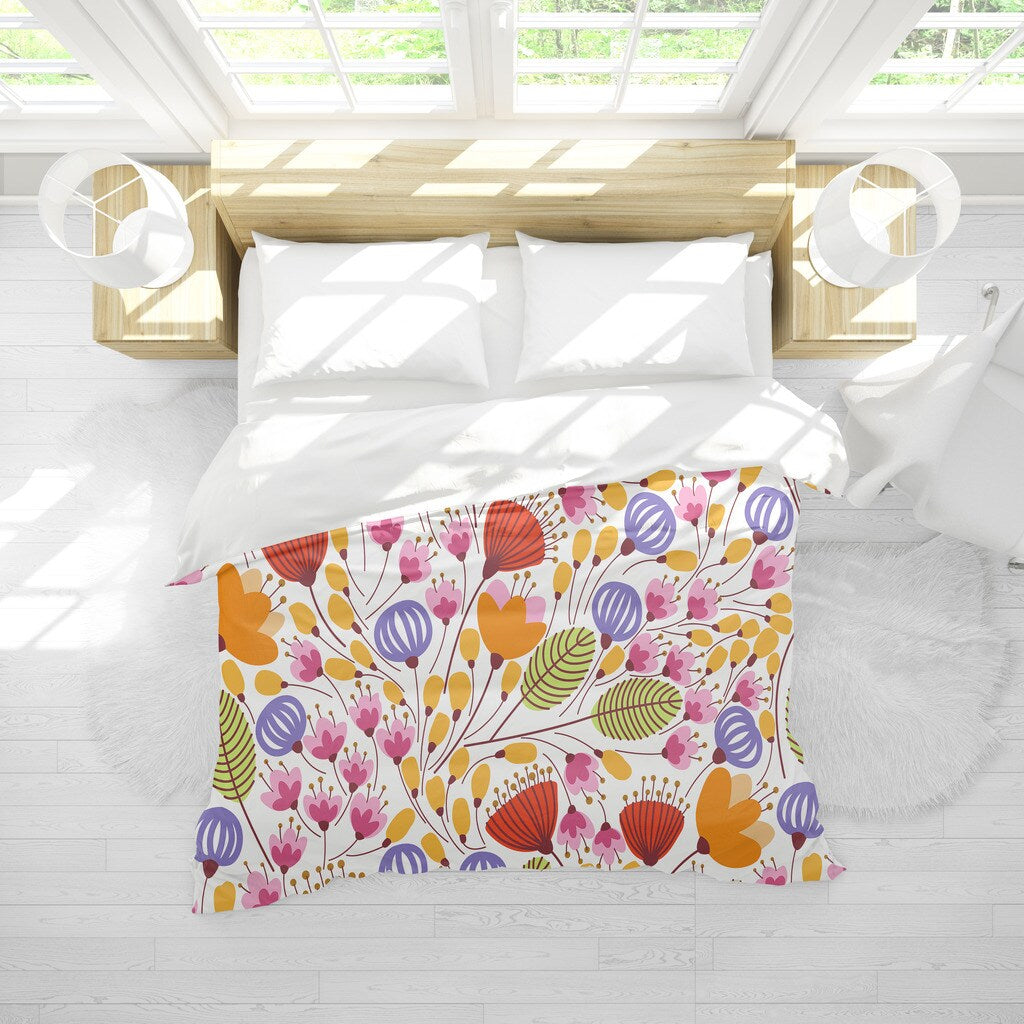 *NEW* Ultrasoft Lightweight Silky Smooth - Bold Modern Floral Duvet Cover