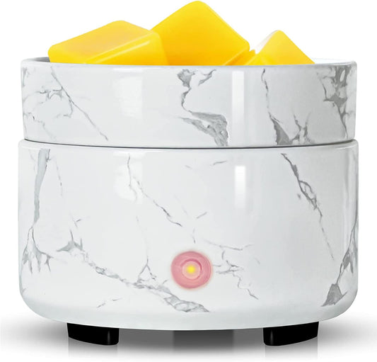 Bobolyn Wax Melts Candle Warmer Burner - Electric Scented Wax Warmer 3-In-1 Essential Oil Burner Ceramic Fragrance Wax Melter for Scented Wax Tart Cube Aromatherapy Home Office Bedroom Gifts