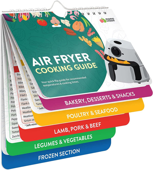 Air Fryer Cheat Sheet Magnets Cooking Guide Booklet - Air Fryer Magnetic Cheat Sheet Set Cooking Times Chart - Cookbooks Instant Air Fryer Accessories Oven Cooking Pot Temp Guide Kitchen Conversion