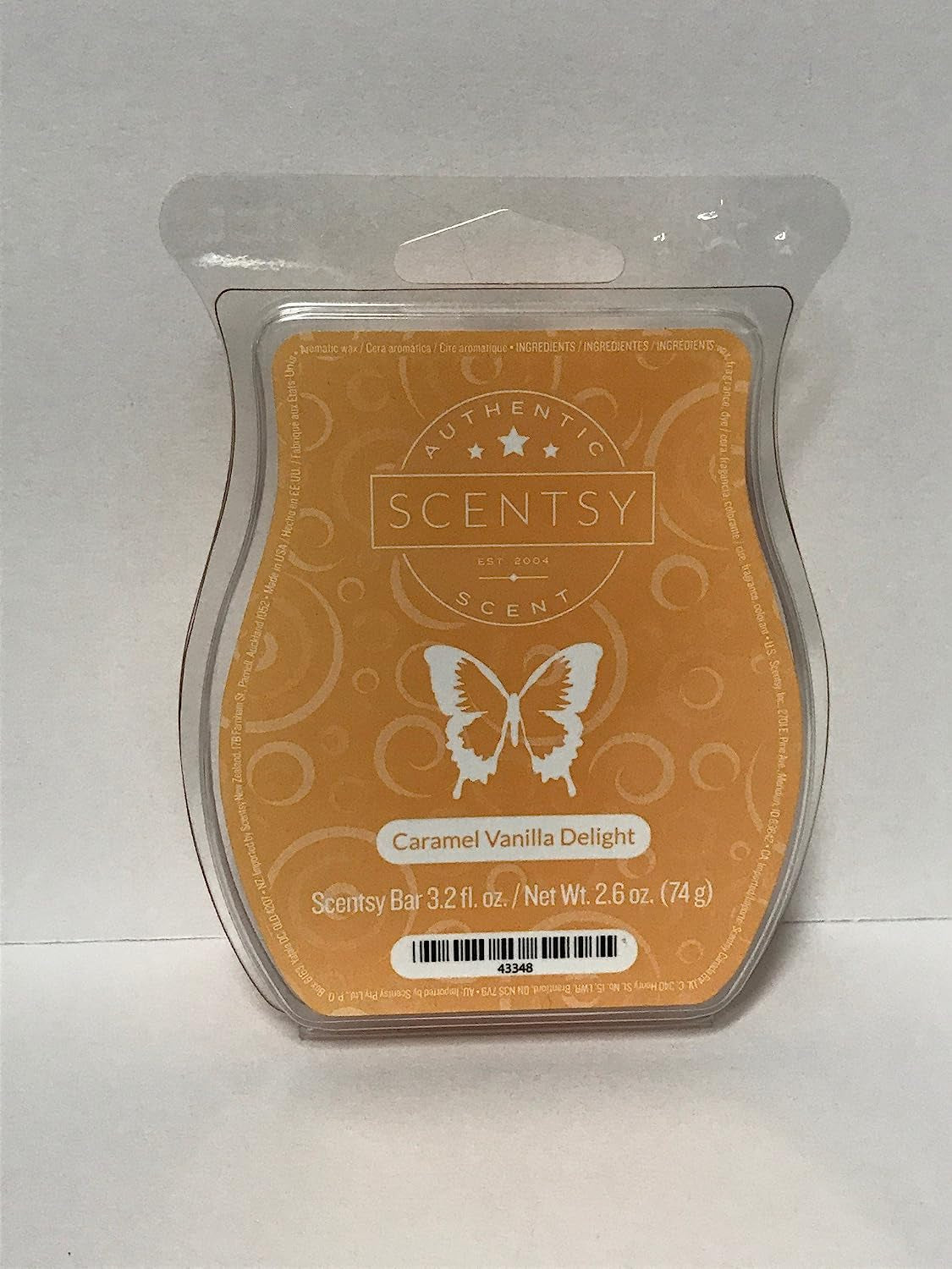 Scentsy Caramel Vanilla Delight Bar Wickless Candle Tart Wax 3.2 Fl Oz, 8 Squares