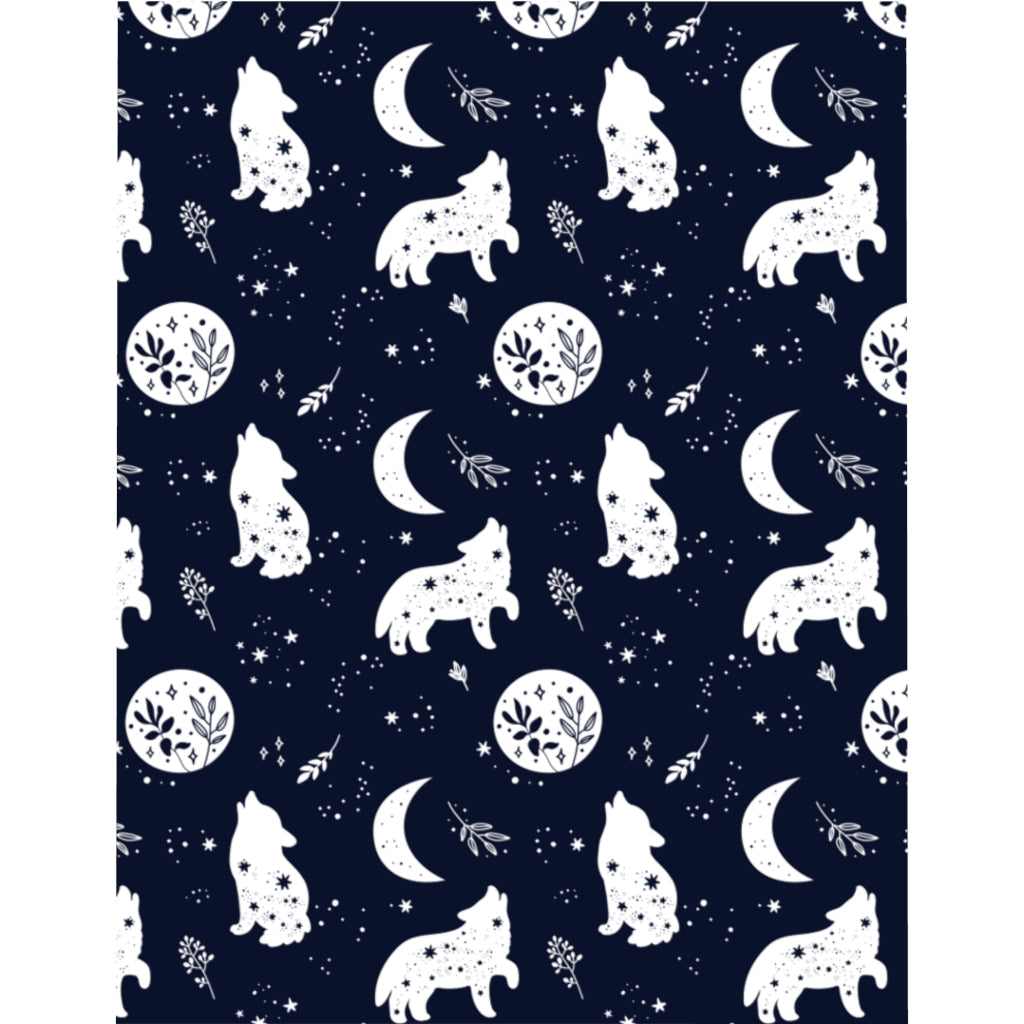 Wolf Howling At Moon Duvet Cover, Stars Dark Blue Microfiber Full Queen Twin Unique Vibrant Bed Cover Modern Home Bedding Bedroom Décor Starcove Fashion