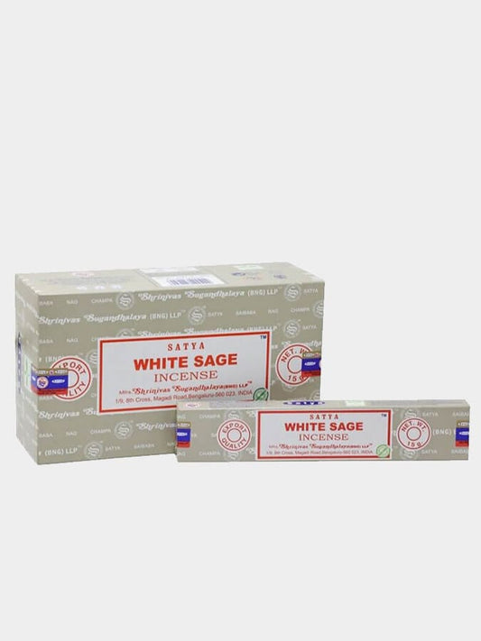 Satya Incense Sticks 15g Pack of 12 - White Sage