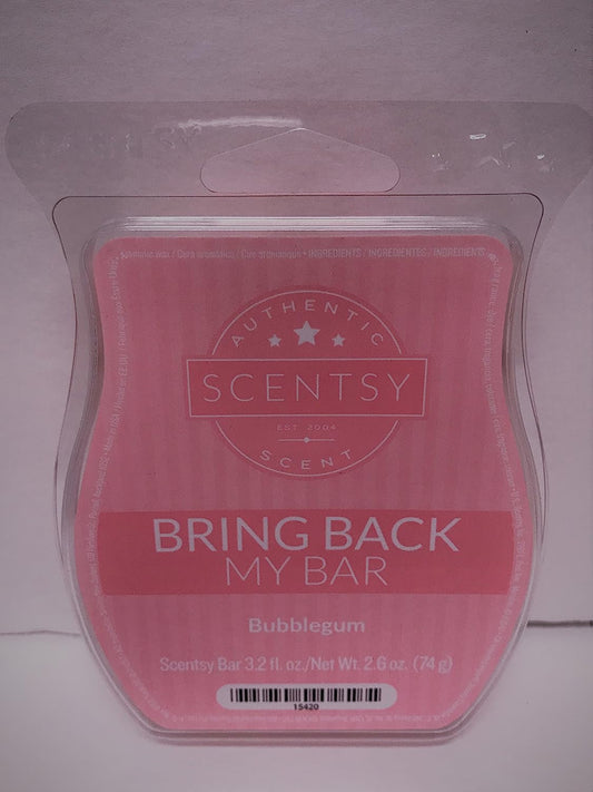 Scentsy, Bubblegum BBMB, Wickless Candle, Tart Warmer Wax 3.2 Fl Oz, 8 Squares
