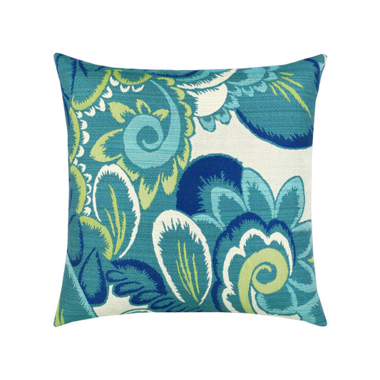 Square Floral Wave Outdoor Pillow OPEN BOX