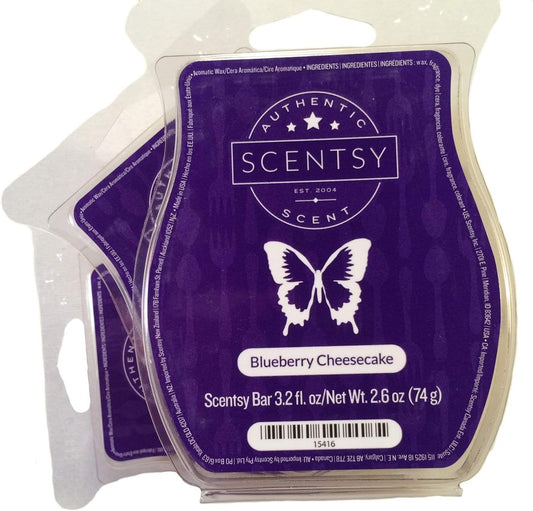 Scentsy, Blueberry Cheesecake, Wickless Candle Tart Warmer Wax 3.2 Oz Bar, 3-Pack (3)