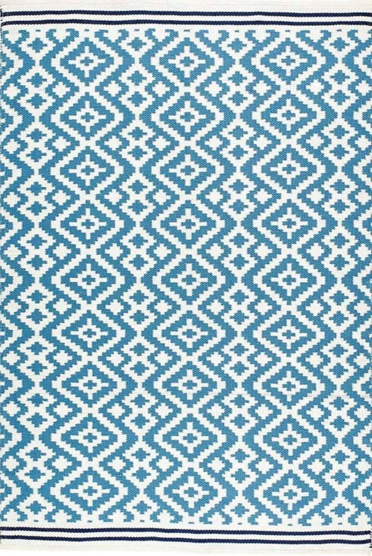Aztec Blue Outdoor Rug