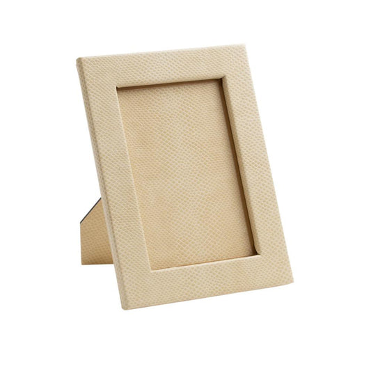 Snakeskin 4" x 6" Picture Frame in Ivory - 1 Each