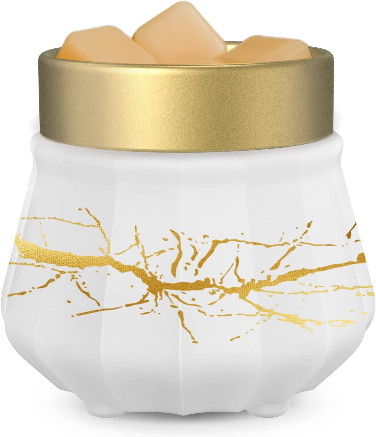 SALKING Ceramic Electric Wax Melt Warmer, 2-In-1 Candle Wax Warmer for Warming Scented Wax or Scented Candles and Tarts, Fragrance Warmer Wax Melter for Home, Office, Birthday (Boheimia) Home & Garden > Decor > Home Fragrances > Wax Tarts SALKING White