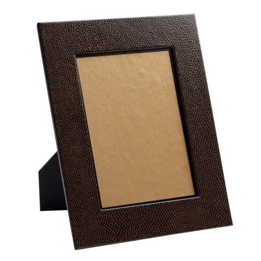 Snakeskin 5" x 7" Picture Frame in Brown & Black - 1 Each