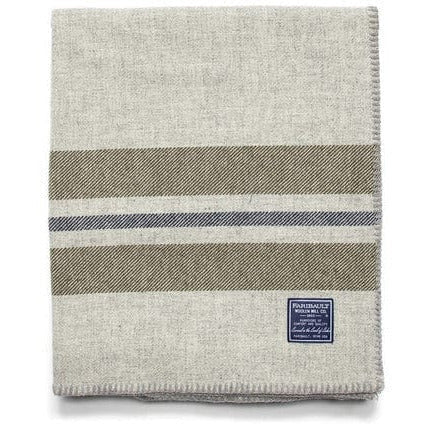 1 Cabin Wool Throw  -  Smoke/Olive/Navy