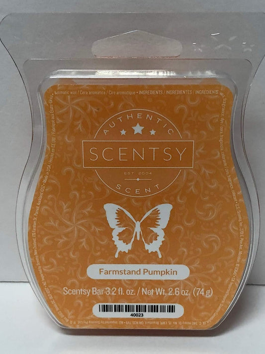 Scentsy Farmstand Pumpkin Bar Wickless Candle Tart Warmer Wax, 8 Squares