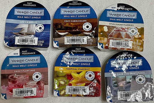 Yankee Candle Lot of 6 Assorted Tarts Wax Melt Singles - Fall Collection Sampler Home & Garden > Decor > Home Fragrances > Wax Tarts Yankee Candle Random Mixed