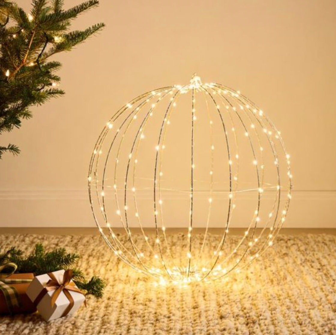 24" Lighted Orb LED Ball Hanging Decorations