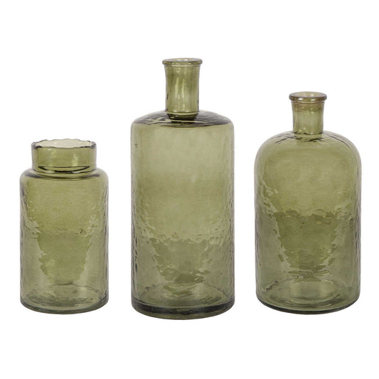Sura Hammered Glass Vases (set of 3)
