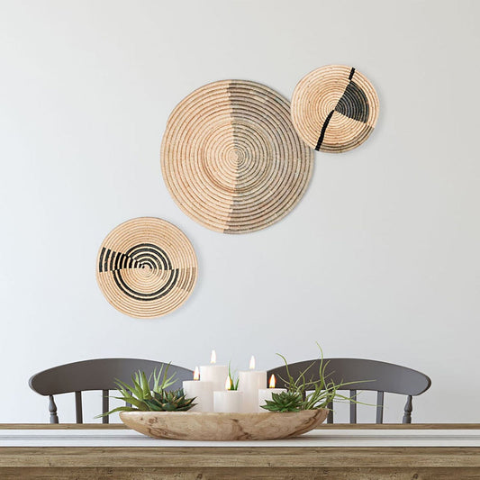 Relaxing Stone Small Wall Baskets Set