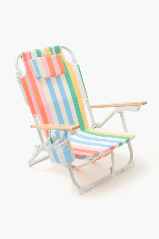 Utopia Multi Stripe Deluxe Beach Chair