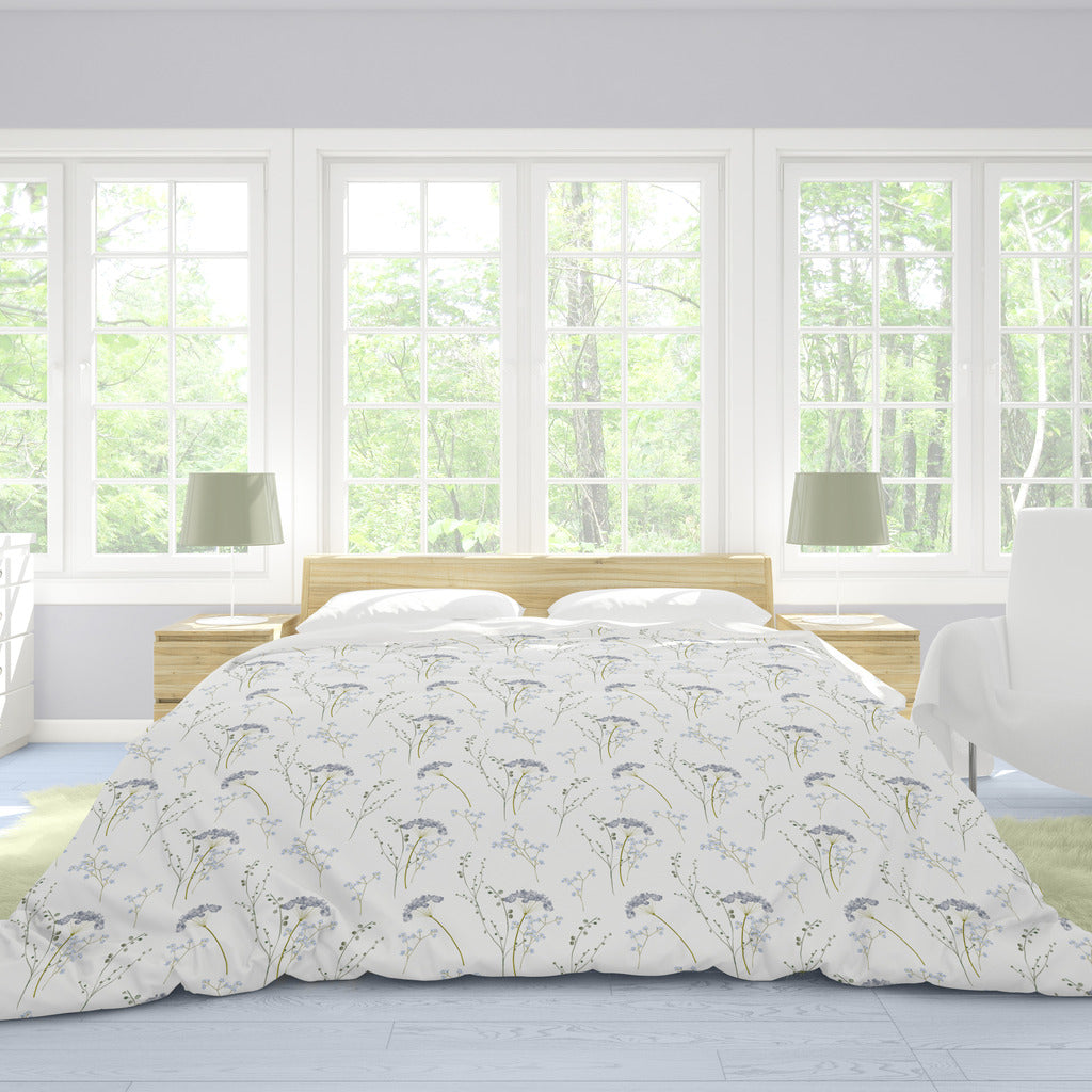 *NEW* Ultrasoft Lightweight Silky Smooth - Blue Wildflowers Duvet Cover