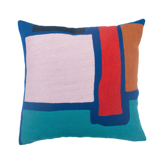 Blah Blah Square Wool Throw Pillow Cover