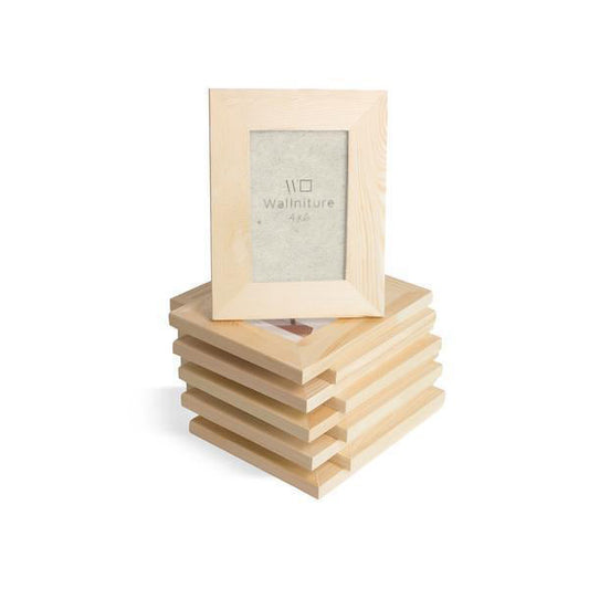 WOODLOGAN Unpainted Wooden Picture Frame -  Set of 10  -  4" x 6" Display