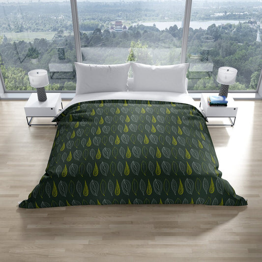*NEW* Ultrasoft Lightweight Silky Smooth - Dark Green Leaves Duvet Cover