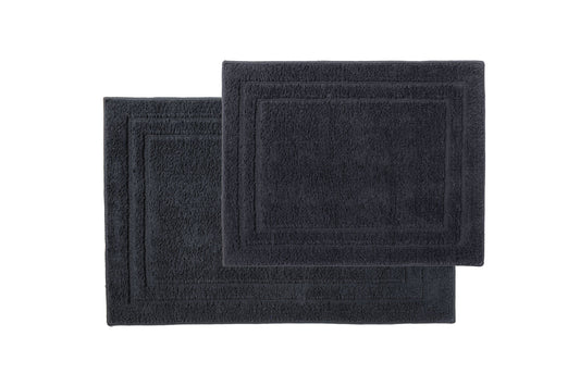 Charcoal Microfiber Shag Bathmat 2 Pack