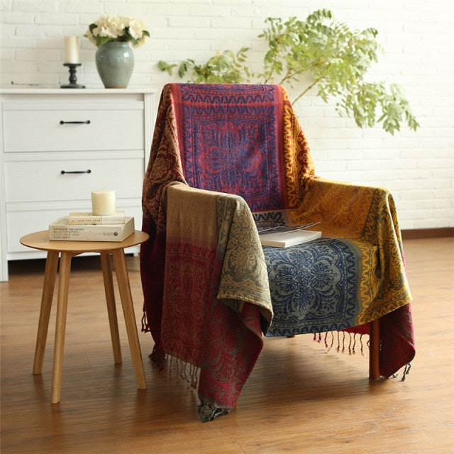 Tribal Chenille Jacquard Throw Blanket
